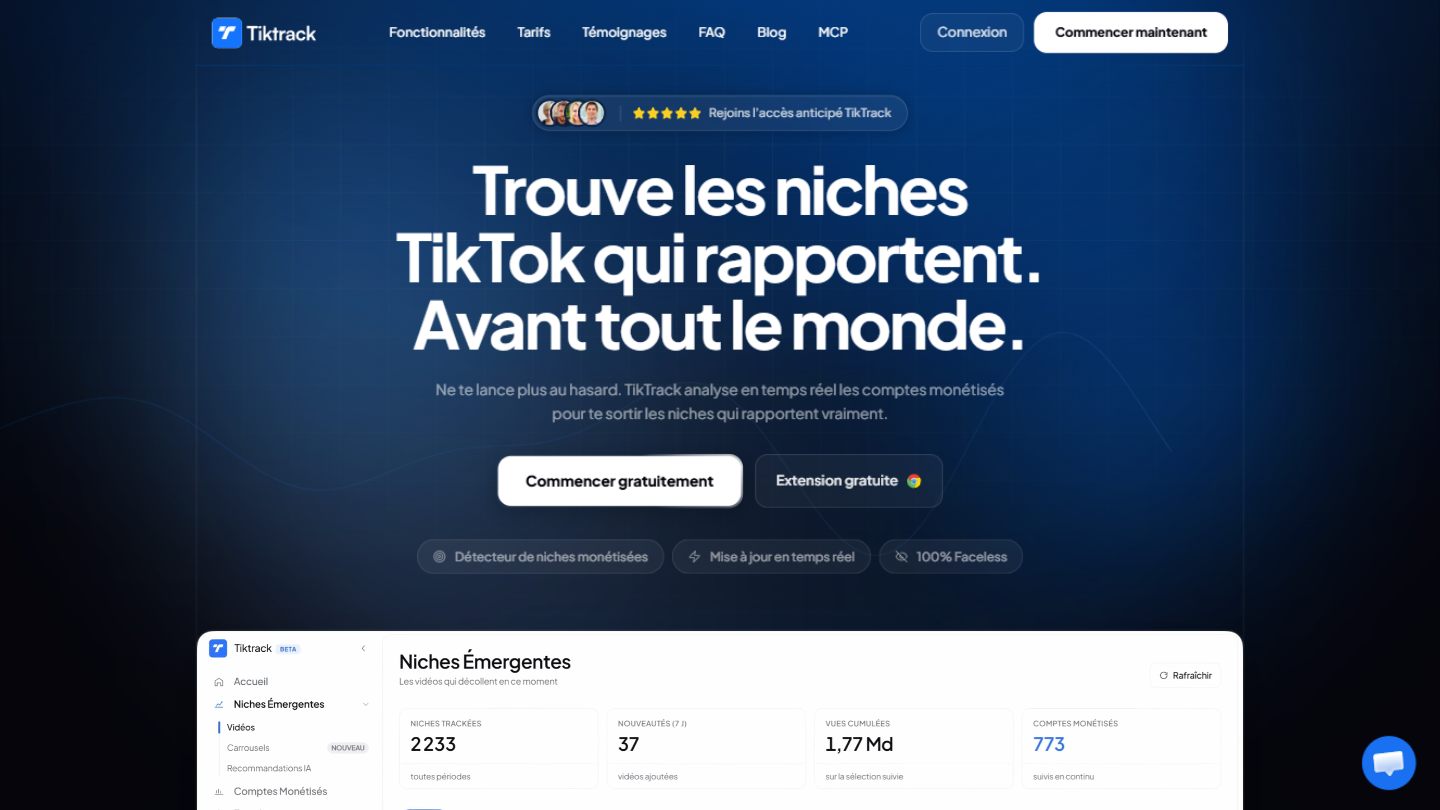 Aperçu — TikTrack.io